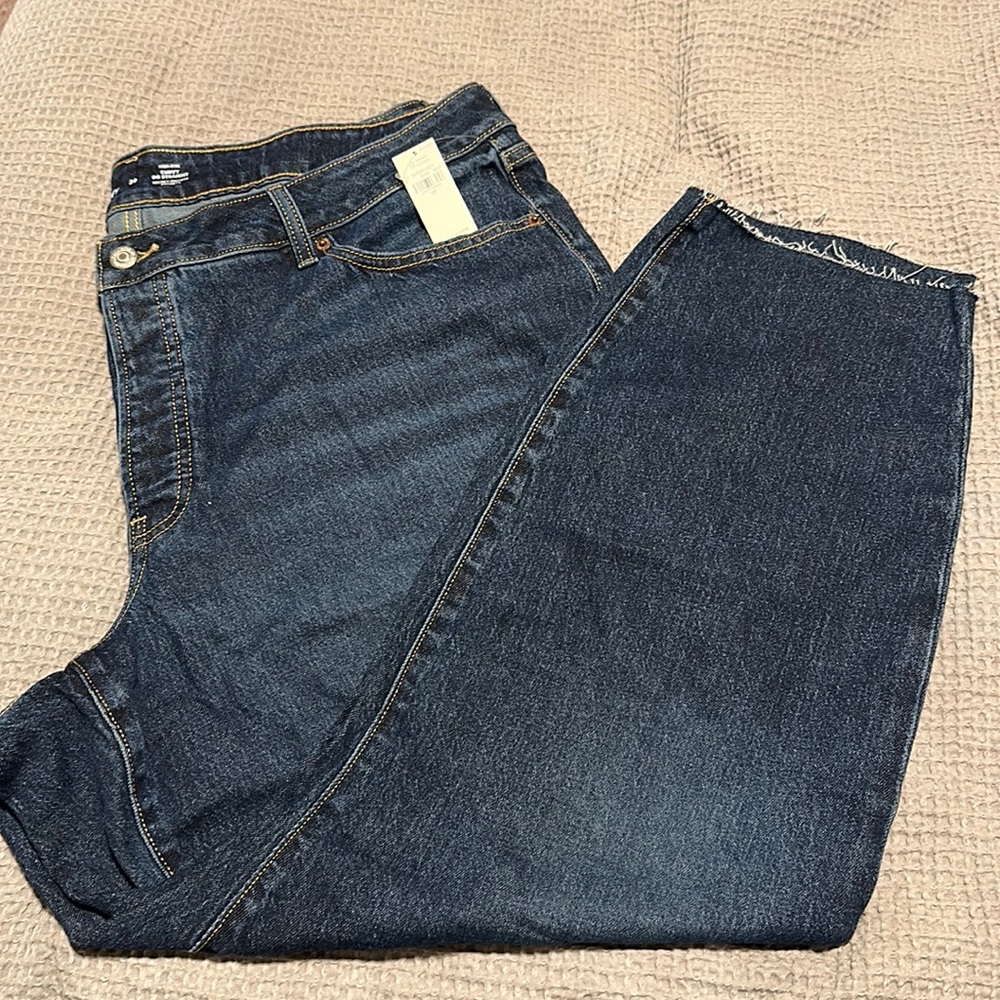 Old Navy Jeans, Size 20, Curvy High-Rise OG Straight, Raw Hem, NWT